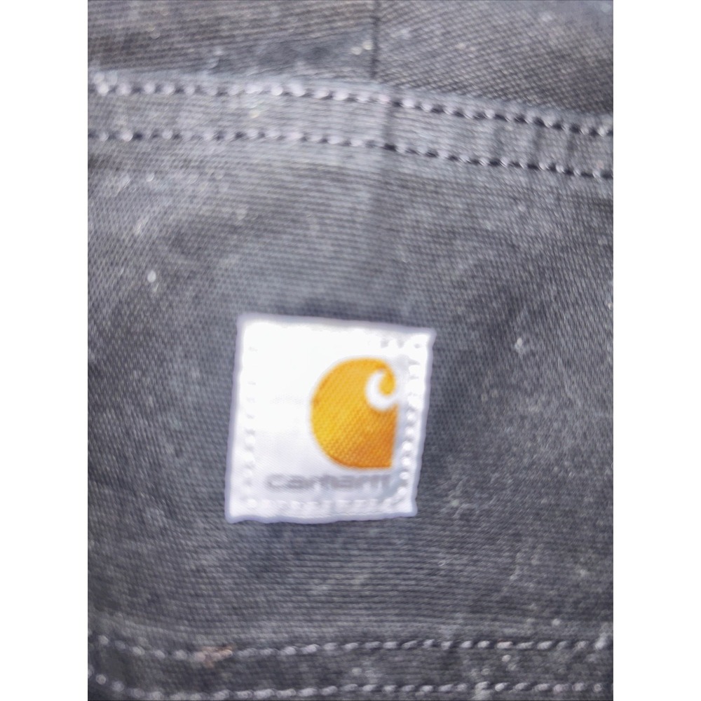 Carhartt Women's Size 4 Rugged Flex Carpenter Canvas Work Pant - Loose Fit Black - Picture 3 of 7